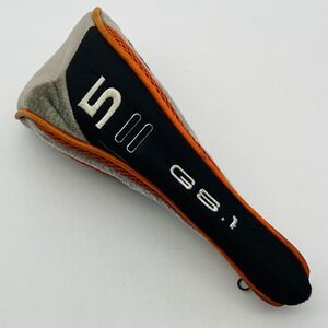 Acuity GS.1 #5 Fairway Wood Headcover Black Orange Grey Zippered Golf Club Cover